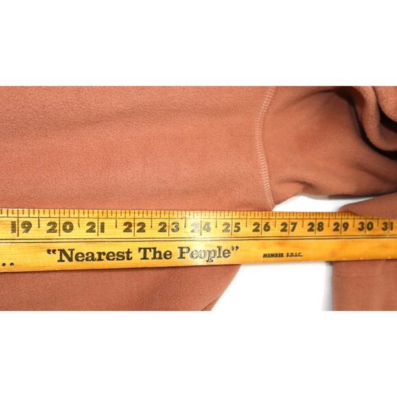 Beyond Yoga XL Womens Rust Fleece Turtleneck Pullover Oversized Sleeves USA Made - Picture 3 of 9
